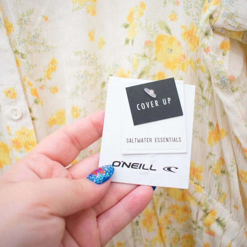 O'Neill Cover Up Medium Floral Shirt Dress NWT - Picture 4 of 6